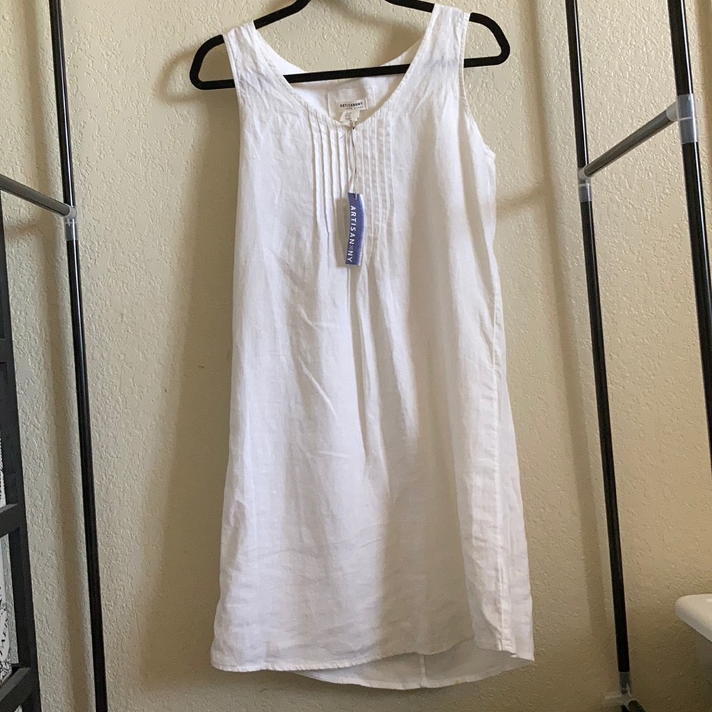 White Linen Dress